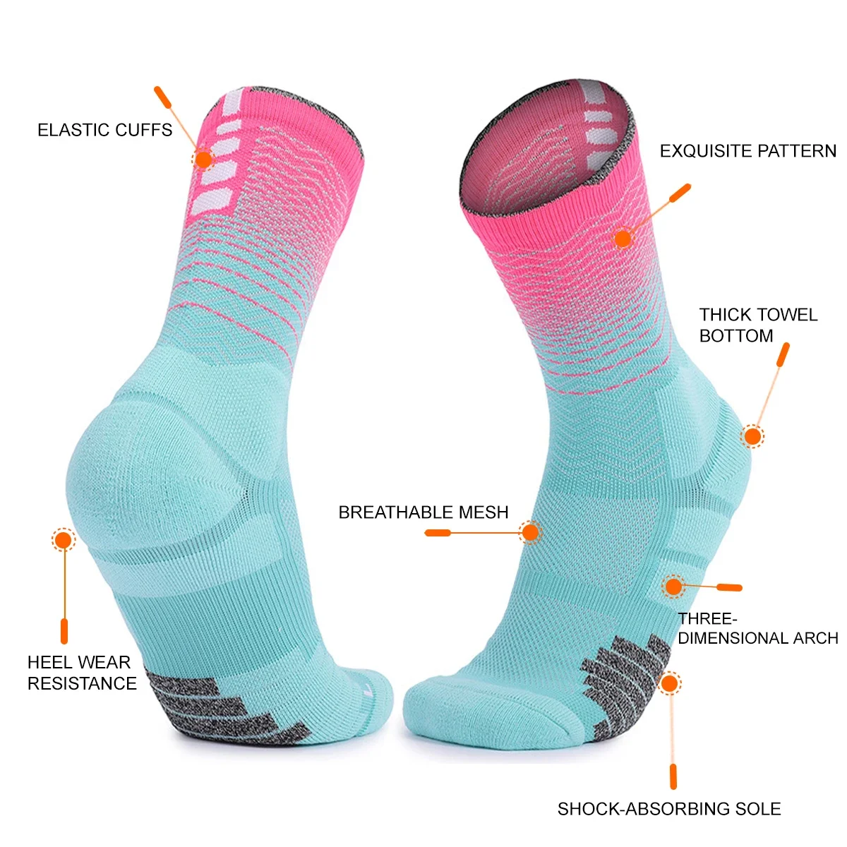WRELS 1/2/3 Pairs Athletic Soc - огляд і ціна Athletic Sock Cushion